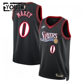 Dječji NBA Dres Philadelphia 76ers Tyrese Maxey Nike 2025-26 Classic Edition Crno Swingman
